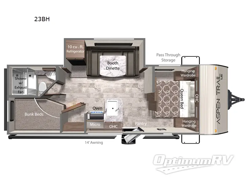 2025 Dutchmen Aspen Trail LE 23BH Floorplan Photo