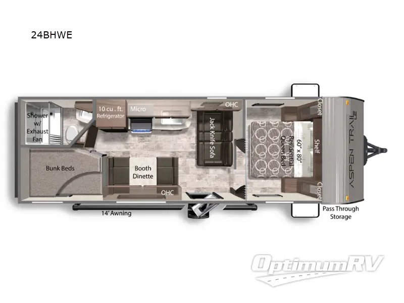 2025 Dutchmen Aspen Trail LE 23BHWE Floorplan Photo