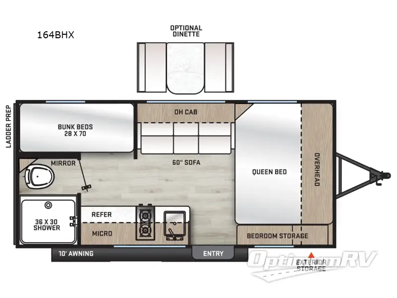 2026 Coachmen Catalina Summit Series 7 164BHX Floorplan Photo