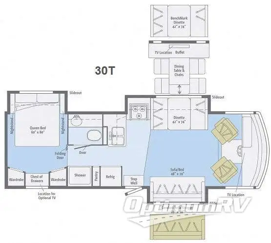 2014 Winnebago Vista 30T RV Floorplan Photo