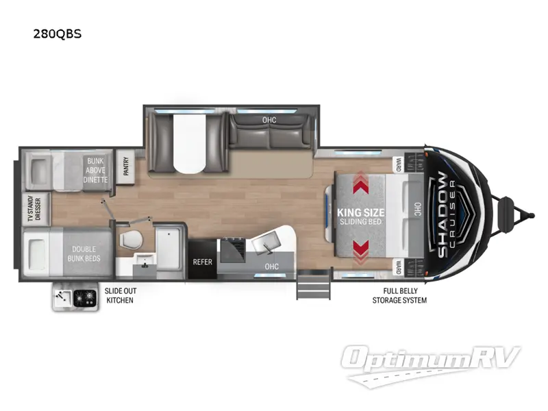 2022 Cruiser Shadow Cruiser 280QBS RV Floorplan Photo