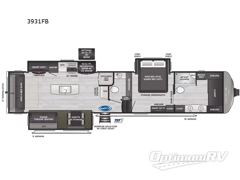 2023 Keystone Montana 3931FB Floorplan Photo