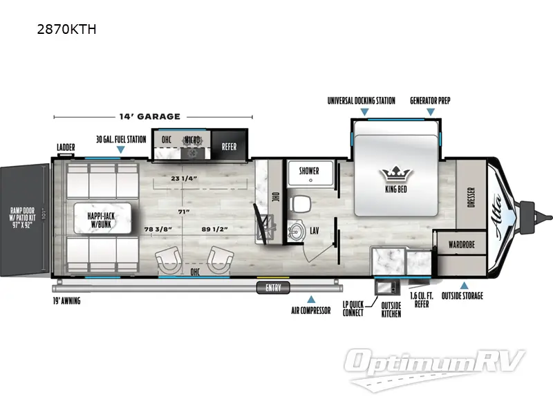 2025 East To West Alta 2870KTH Floorplan Photo
