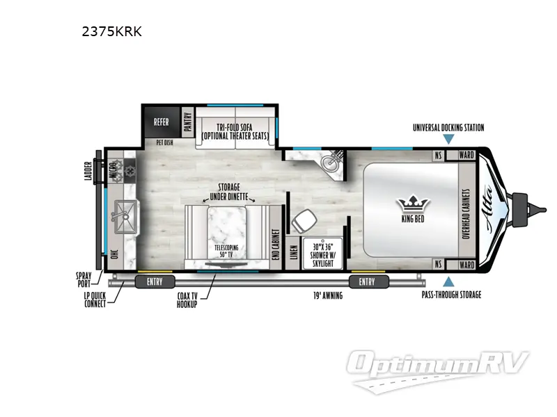 2025 East To West Alta 2375KRK Floorplan Photo