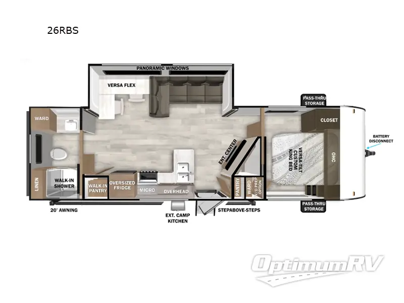 2025 Forest River Wildwood 26RBS RV Floorplan Photo