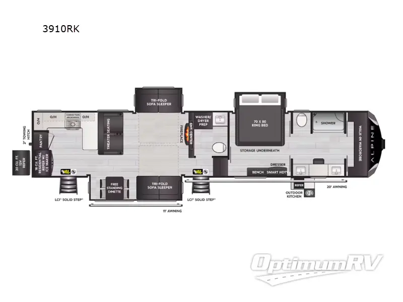2025 Keystone alpine 3910RK Floorplan Photo