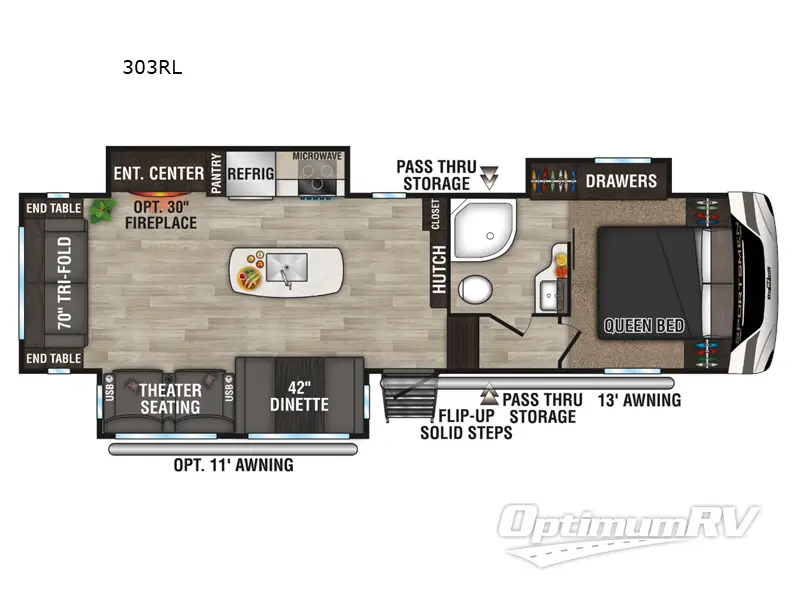 2024 KZ Sportsmen 303RL Floorplan Photo