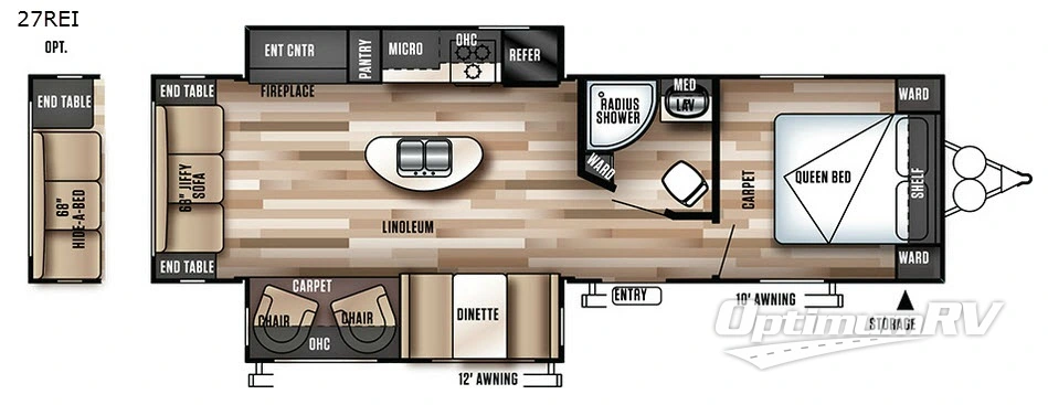 2017 Forest River Wildwood 27REI Floorplan Photo