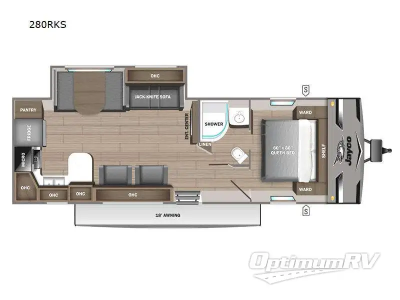 2023 Jayco Jay Flight 280 RKS Floorplan Photo