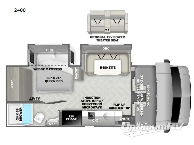 2024 Forest River Sunseeker MBS 2400 RV Floorplan Photo