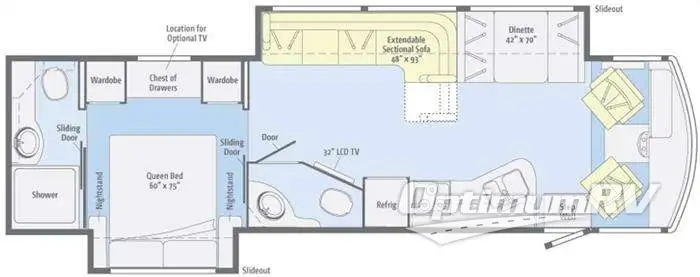2012 Winnebago Vista 35F Floorplan Photo