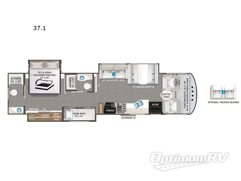 2024 Thor Miramar 37.1 Floorplan Photo