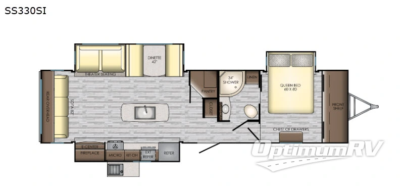2019 CrossRoads Sunset Trail Super Lite SS330SI Floorplan Photo