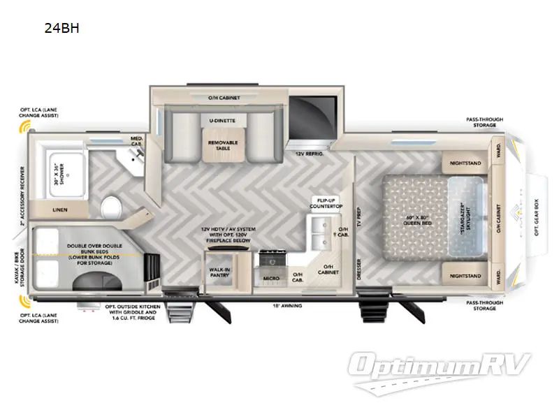 2023 Ember Touring Edition 24BH RV Floorplan Photo