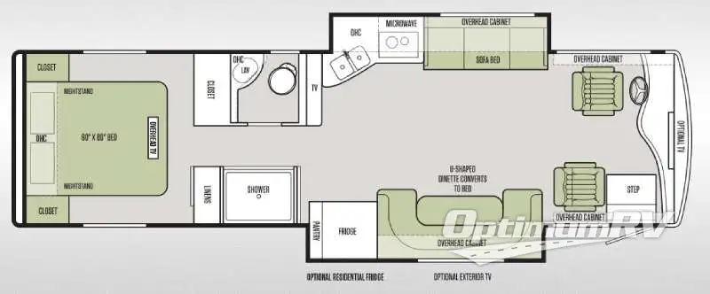 2015 Tiffin Allegro Breeze 32 BR Floorplan Photo