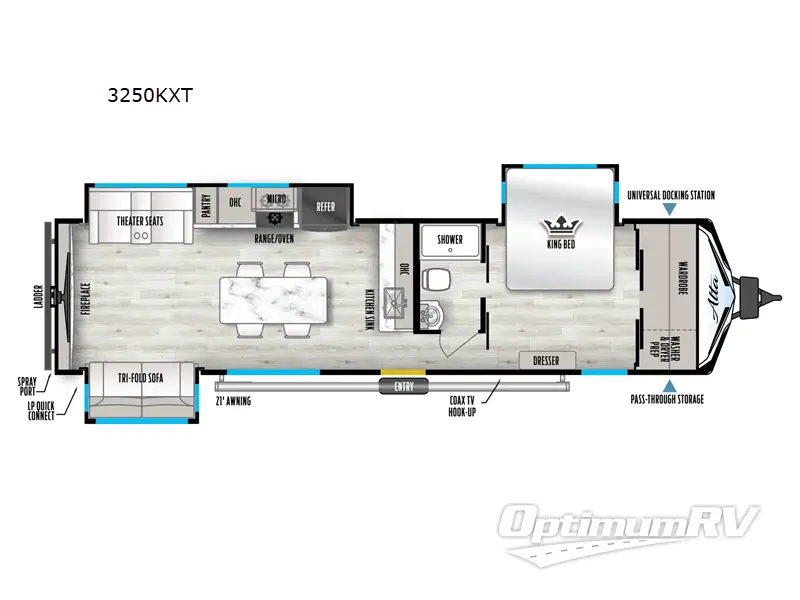 2025 East To West Alta 3250KXT Floorplan Photo