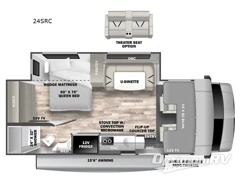 2024 Forest River Solera 24SRC Floorplan Photo