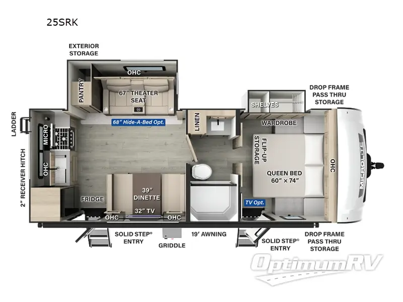 2025 Forest River Flagstaff Micro Lite 25SRK Floorplan Photo