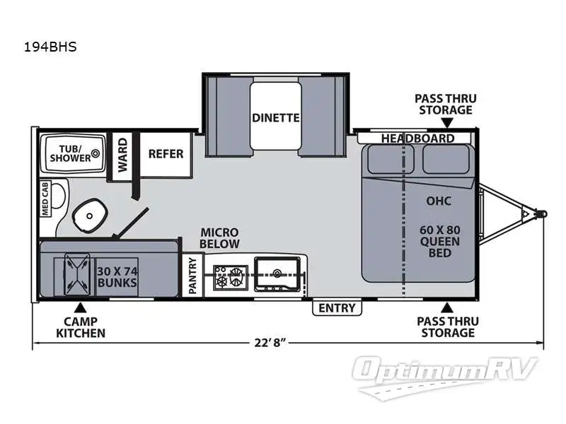 2022 Coachmen Apex 194BHS Floorplan Photo