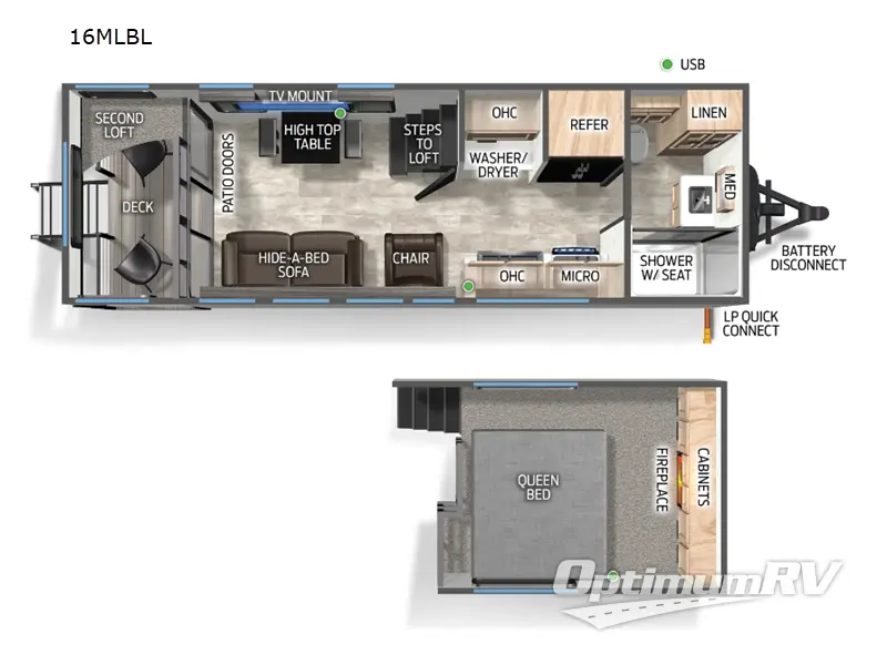 2025 Forest River Cherokee Black Label 16MLBL Floorplan Photo