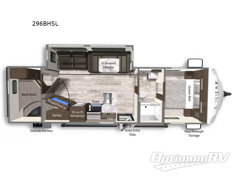 2022 Dutchmen Kodiak Ultra-Lite 296BHSL Floorplan Photo