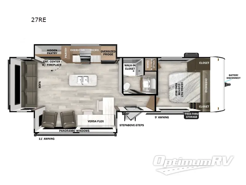 2025 Forest River Wildwood 27RE RV Floorplan Photo