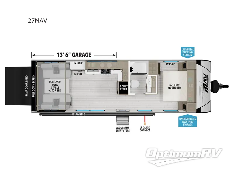 2025 Grand Design Momentum MAV 27MAV RV Floorplan Photo