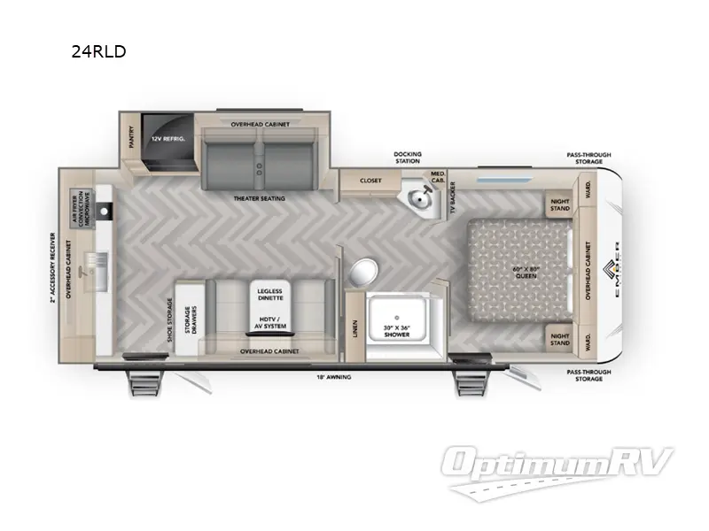 2025 Ember E-Series 24RLD Floorplan Photo