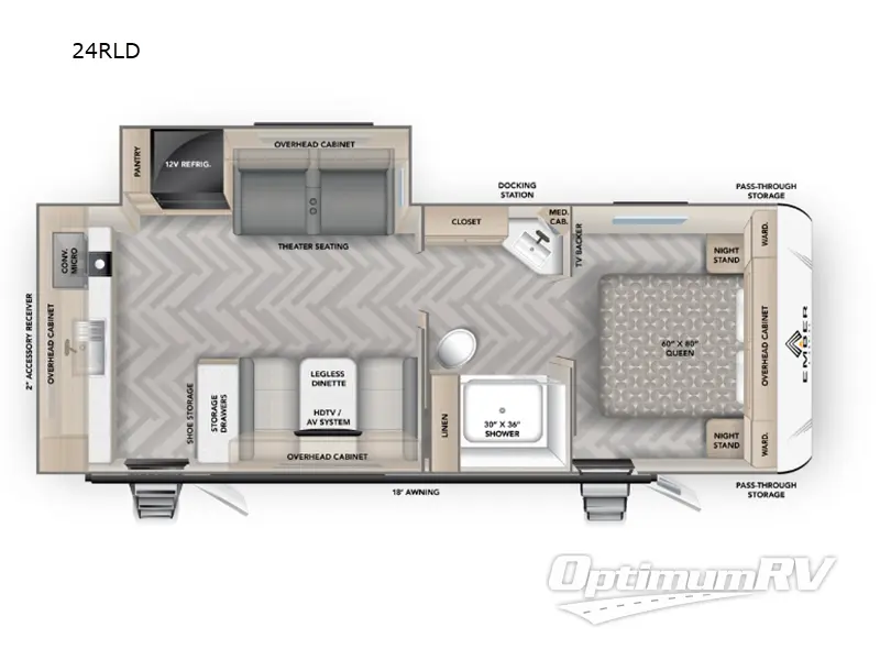 2025 Ember E-Series 24RLD Floorplan Photo