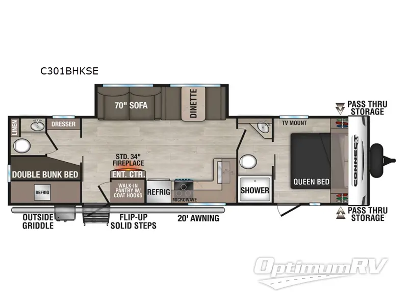 2025 KZ Connect SE C301BHKSE Floorplan Photo