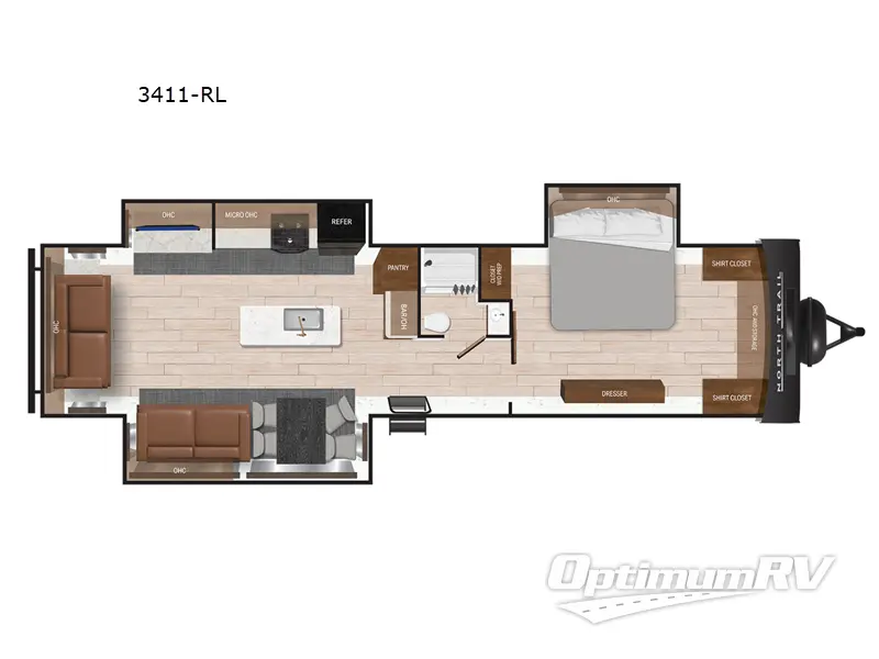 2025 Heartland North Trail 3411-RL Floorplan Photo