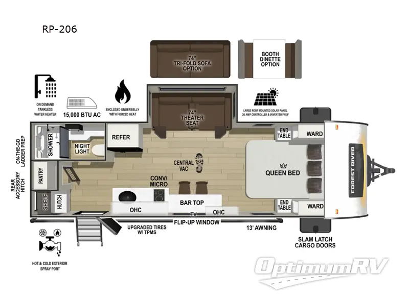 2025 Forest River R Pod RP-206 Floorplan Photo