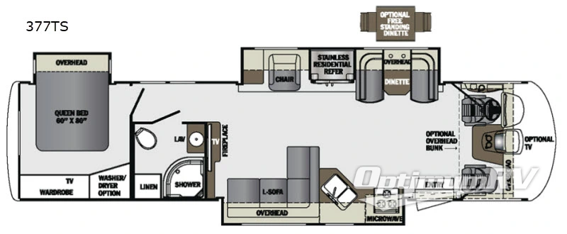 2018 Forest River Georgetown XL 377TS Floorplan Photo