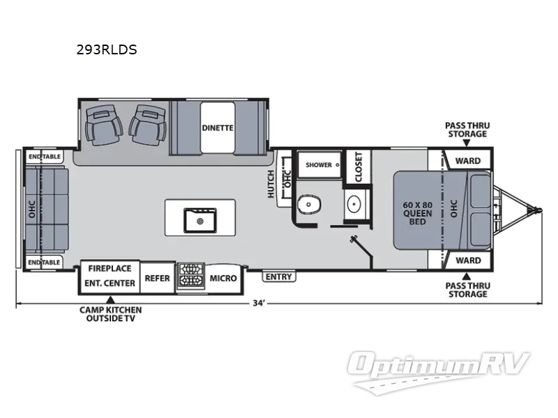 2023 Coachmen Apex Ultra-Lite 293RLDS Floorplan Photo