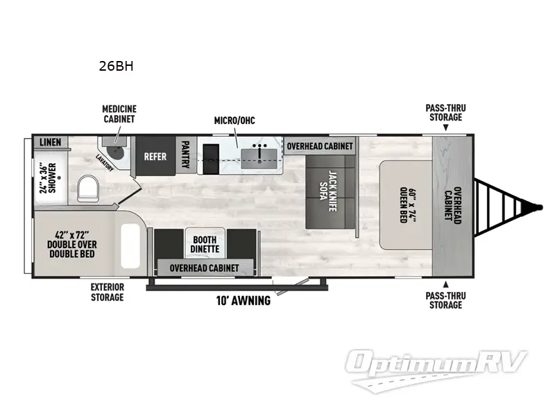 2025 Coachmen Clipper 5K Series 26BH RV Floorplan Photo