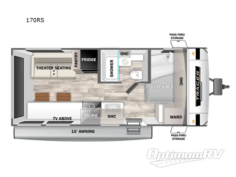 2025 Prime Time Tracer 170RS Floorplan Photo