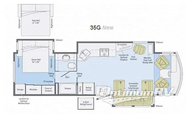2013 Itasca Sunova 35G Floorplan Photo