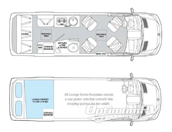 2015 Airstream Interstate Interstate Lounge RV Floorplan Photo