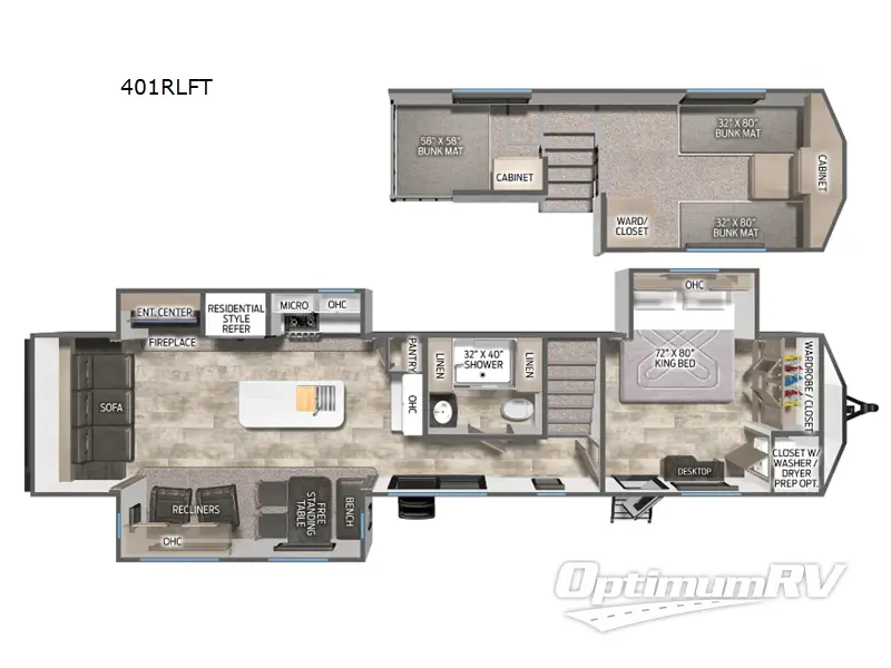 2026 Palomino Puma Destination 401RLFT RV Floorplan Photo