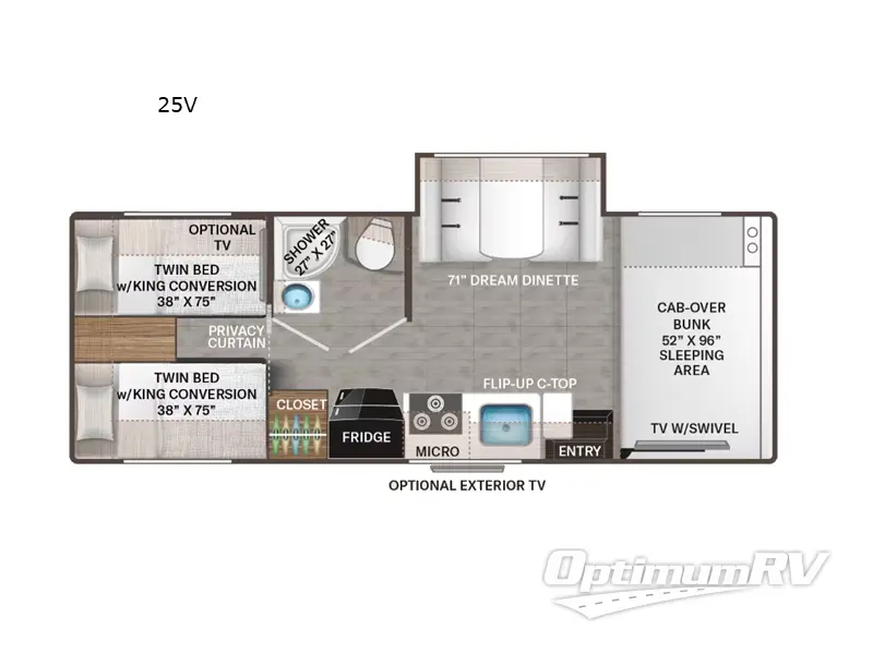 2023 Thor Four Winds 25V Floorplan Photo