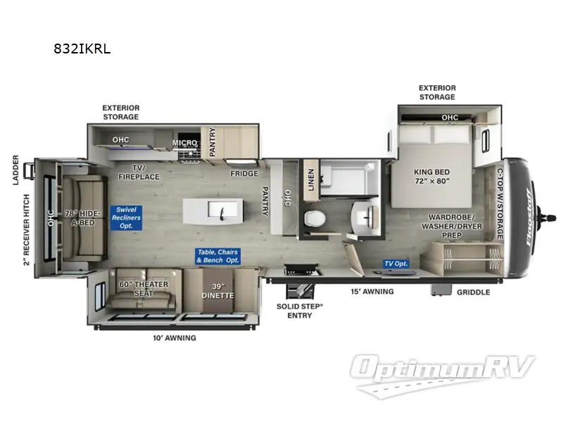 2025 Forest River Flagstaff Classic 832lKRL Floorplan Photo