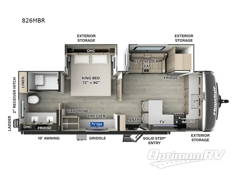 2025 Forest River Flagstaff Classic 826MBR RV Floorplan Photo