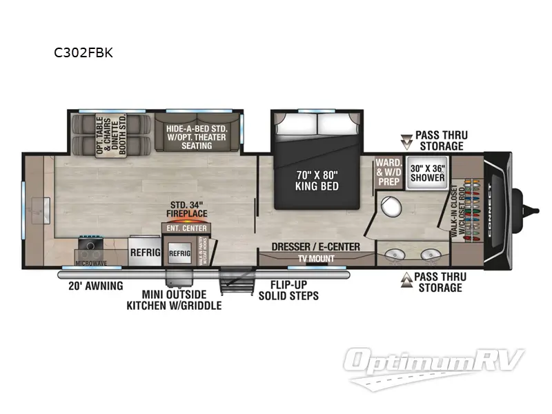 2025 KZ Connect C302FBK Floorplan Photo