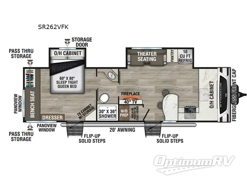 2025 Venture Stratus SR262VFK Floorplan Photo