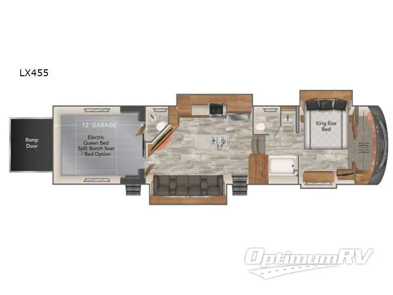 2021 DRV Luxury Suites FullHouse LX455 Floorplan Photo