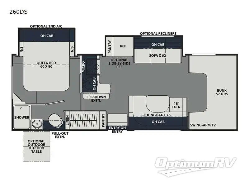 2022 Coachmen Leprechaun Premier 260DS Ford 450 Floorplan Photo
