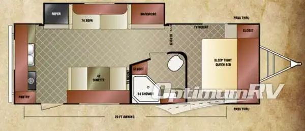 2013 Venture SportTrek 250VRK RV Floorplan Photo