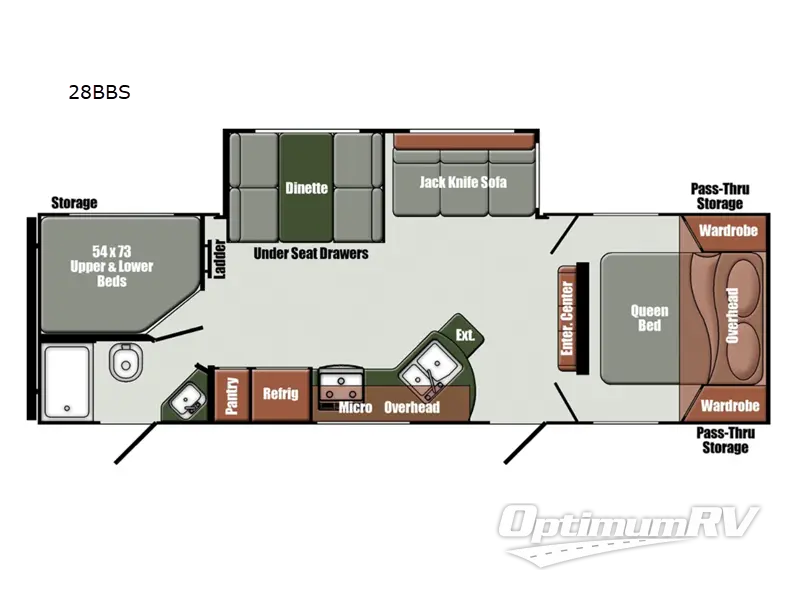 2024 Gulf Stream Gulf Breeze Limited Edition 28BBS Floorplan Photo
