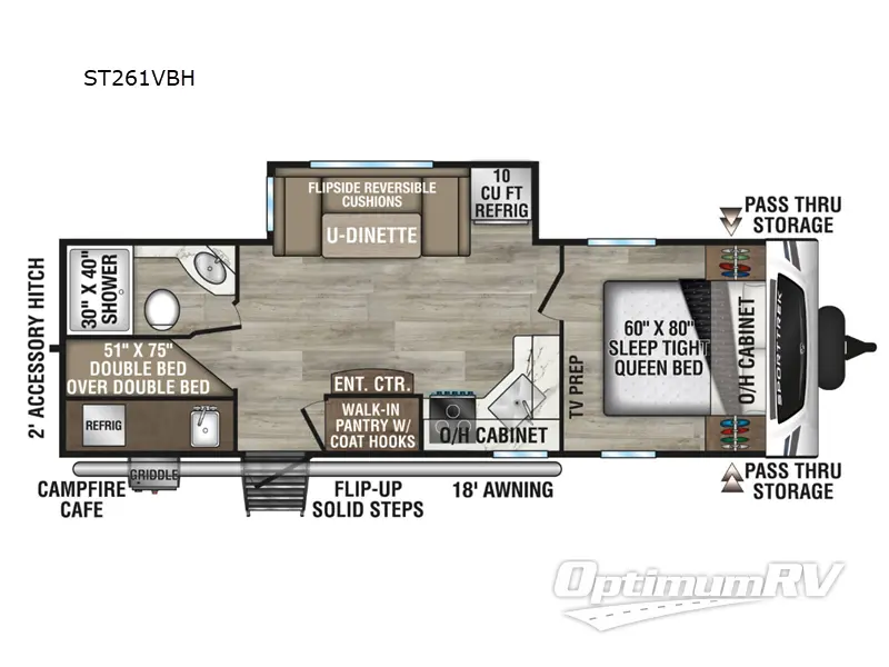 2025 Venture SportTrek ST261VBH Floorplan Photo