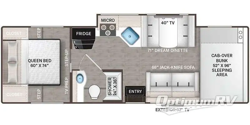 2024 Thor FREEDOM ELITE 28HE Floorplan Photo